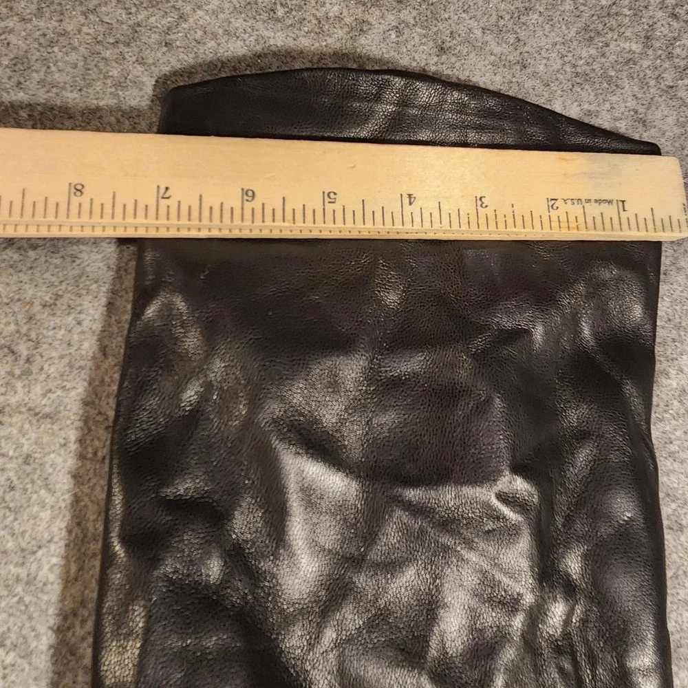 Lioness Pants Womens XXS‎ Black Faux Leather High Rise Straight Leg PU Vegan